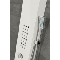 Alegre || White zuhanypanel, rozsdamentes acél